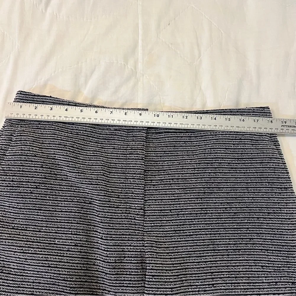 Ann Taylor Tweed Black and White High Waist Shorts Women's Size 14